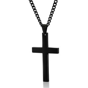 Cross Necklace Faith Pendant Plated Dainty Chain Minimalist Simple Tiny God Lords Prayer Religious Jewelry Gift