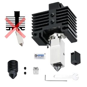 High Temperature Upgraded Hotend with Plated Copper Heater Block Titanium Heatbreak, Extra Hardened Steel Nozzle Compatible with BB X1 Carbon X1-C P1P 3D Printer (Hotendset 1)