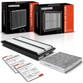 A-Premium 2-PC Engine & Cabin Air Filter with Activated Carbon Compatible with Honda Odyssey 2018-2022 & Acura TLX 2021-2022 2.0L Replace# A90100, C36080