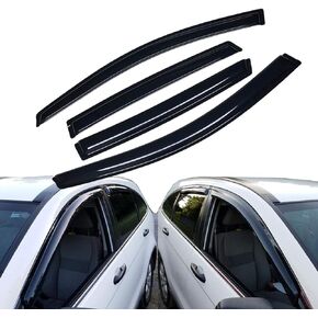 Lightronic WV94655 Outside-Mount Side Window Visor Deflector Rain Guard, Dark Smoke, 4-Pieces Set, Fits 2007-2011 Honda CR-V
