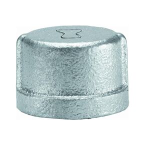 Anvil 8700132809, Malleable Iron Pipe Fitting, Cap, 1-1/4" NPT Female, Galvanized Finish