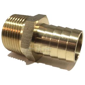 3/4" Hose ID to 3/4" Male NPT MNPT Straight Brass Fitting Fuel / AIR / Water / Oil / Gas / WOG (Qty 1)