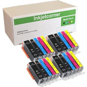 Inkjetcorner Compatible Ink Cartridges Replacement for use with MX920 iX6820 MG5620 MG6620 MG5622 MG6600 iP7220 Printer (4 Big Black 4 Small Black 4 Cyan 4 Magenta 4 Yellow, 20-Pack)