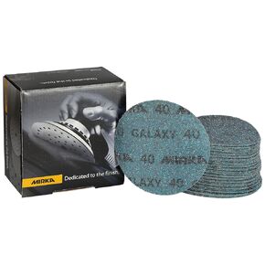 Mirka Galaxy Sandpaper 5 inch (125mm) - Grit 40, 50 Discs/Pack - Hook & Loop - Premium Abrasive for Epoxy Resin, Wood, Metal - Non-Clogging, Self-Sharpening Technology - Ideal for Power Sanders