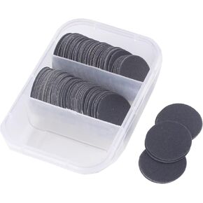 MZCMSL 100pcs Sandpaper Discs for Electric Foot File Callus Dead Skin, Pedicure Sanding Disc Files (Medium#150,25mm)