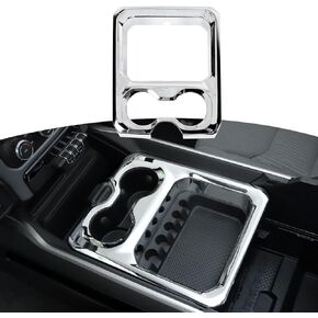 RT-TCZ for RAM Cup Holder Storage Box Trim Cover, Baby Blue Interior Accessories for Dodge RAM 2018-2023