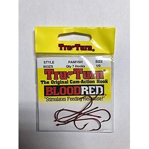 Tru Turn Size 1/0 Aberdeen Hooks, Red (Pack of 6)