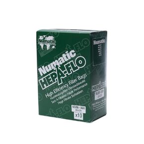 أكياس مكنسة كهربائية NaceCare 604011 Hepa-Flo للمكانس الكهربائية Numatic RSV وRBV وLatitude 130 (عبوة من 10)