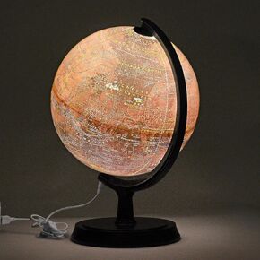 Explorer مضيئة كرة المريخ الحمراء، 24 سم/9.5"، RI-24، الكوكب الأحمر، خريطة المريخ، أطلس المريخ، ملصق المريخ in Kuwait