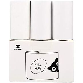 Stickers Thermal Printing Paper for Paperang P1 P2 P2S,Self-Adhesive Thermal Paper Rolls for Fun Study Work, Sticker Thermal Paper for Portable Pocket Thermal Printer Mini Printer,57 X 30mm,3 Rolls