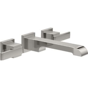Delta Faucet Ara Wall Mount Faucet, Bathroom Faucet Chrome, Wall Mount Bathroom Faucet 3 Hole, Widespread Bathroom Faucet, Chrome T3567LF-WL, 2.13 x 13.75 x 7.63 inches