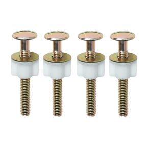 4Pcs Toilet Seat Screws, Steel Toilet Seat Hinge Bolts and Nuts, Heavy Duty Toilet Seat Fastener with Plastic Nuts and Metal Washers, Toilet Hardware Replacement for Top Mount Toilet Seat Hinges
