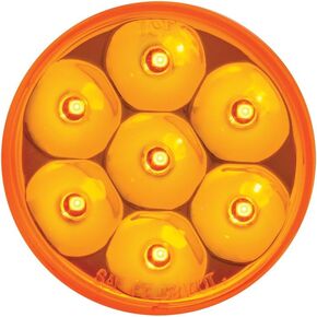 GG Grand General 76543 2 بوصة منخفض المستوى أحمر لؤلؤي 7 ضوء علامة LED، عدسة شفافة، أحمر/شفاف