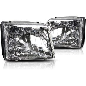 PM PERFORMOTOR PMHL-FRAN-9397-OH-C Chrome Housing Factory Style Headlights Replacement Compatible with 93-97 Ranger