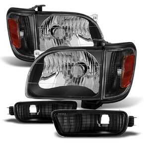 ACANII - For 2001-2004 Toyota Tacoma Headlights+Corner Parking Signal Lights+Bumper Lamps Driver + Passenger Side