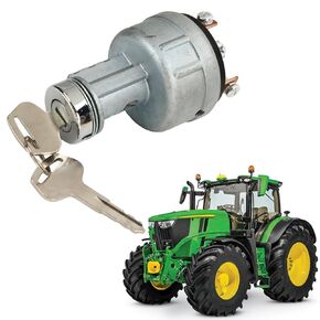 08086-10000 Ignition Switch, Replacement Ignition Starter Key Switch for John Deere Tractor(s) 650 750 850 900 (HC) 950 1050 1250 1450