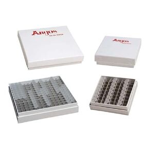 R3010A Cardboard Freezer Box with 64 Place PCR Divider, 3" x 3" x 1"