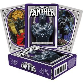 AQUARIUS Marvel Comics Black Panther Playing Cards - Black Panther Themed Deck of Cards for Your Favorite Card Games - Officially Licensed Marvel Comics Merchandise & Collectibles