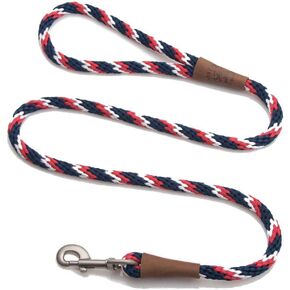 Mendota Pet Snap Leash - British-Style Braided Dog Lead, Made in The USA - Lilac, 1/2 in x 6 ft - for Large Breeds