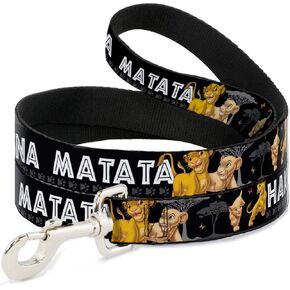 Buckle-Down Pet Leash - Lion King Simba & Nala HAKUNA MATATA - 4 Feet Long - 1" Wide