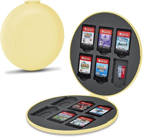 حافظة ألعاب سويتش لجهاز نينتندو سويتش/ لايت/ أوليد، حافظة خرطوشة تخزين محمولة لبطاقة تخزين الألعاب مع 16 فتحة لبطاقة الألعاب و16 فتحة لبطاقة SD الصغيرة، بطانة من السيليكون وإغلاق مغناطيسي، غلاف صلب in Kuwait