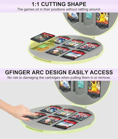 حافظة ألعاب سويتش لجهاز نينتندو سويتش/ لايت/ أوليد، حافظة خرطوشة تخزين محمولة لبطاقة تخزين الألعاب مع 16 فتحة لبطاقة الألعاب و16 فتحة لبطاقة SD الصغيرة، بطانة من السيليكون وإغلاق مغناطيسي، غلاف صلب in Kuwait