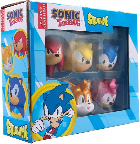 صندوق تجميع سلسلة 1 من سلسلة Sonic The Hedgehog SquishMe مكون من 6 عبوات: لعبة تخفيف التوتر، هدايا الحفلات وألعاب التململ للأطفال - مجموعة كاملة من السلسلة 1 مع شخصيات صوتية وسكويشيز in Saudi Arabia