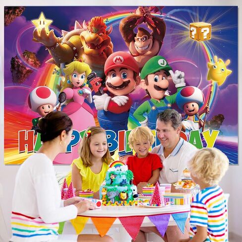 Happy Birthday Decorations Backdrop - Theme Birthday Party Supplies Banner 5x3ft Photo Background in Saudi Arabia