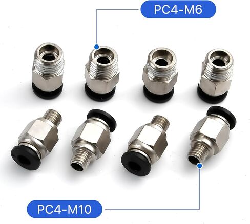 2 Pcs 3D Printer Bowden Tube 1M, PTFE Tube Teflon Bowden Tubing with high Grade PC4-M6 & PC4-M10 Pneumatic Fittings, Tube Cutter, for 1.75mm Filament Ender 3/Ender 3 V2/Ender 3 Pro/CR 10 Series in Saudi Arabia