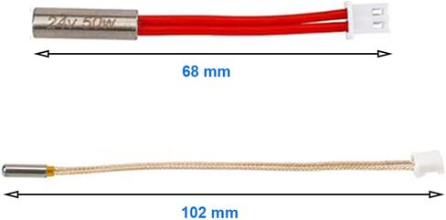 Heater Cartridge for Elegoo Neptune 4 High Temperature Sensor Heating Tube 24V 50W Thermistor NTC 100K 3950 for Neptune 4/Pro 3D Printer Hotend Accessories Replacement (4 Pack) in Kuwait
