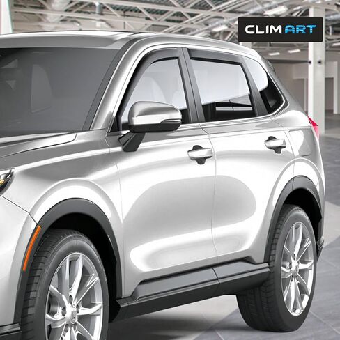 واقيات مطر متينة بشكل لا يصدق داخل القناة من CLIM ART لسيارة Honda CR-V (CRV) 2023-2024، عاكسات النوافذ الأصلية، أقنعة نافذة التهوية، عاكس التهوية، 4 قطع. - 623170 in Kuwait