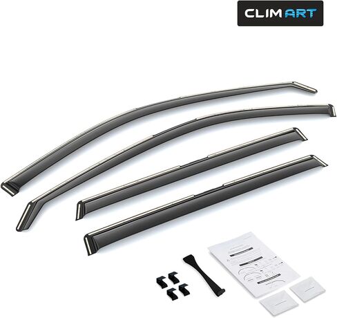 واقيات مطر متينة بشكل لا يصدق داخل القناة من CLIM ART لسيارة Honda CR-V (CRV) 2023-2024، عاكسات النوافذ الأصلية، أقنعة نافذة التهوية، عاكس التهوية، 4 قطع. - 623170 in Kuwait