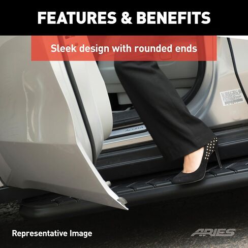 لوحات تشغيل ARIES 2061027 AeroTread مقاس 5 × 67 بوصة باللون الأسود المقاوم للصدأ لسيارات الدفع الرباعي، اختر Toyota 4Runner in Kuwait