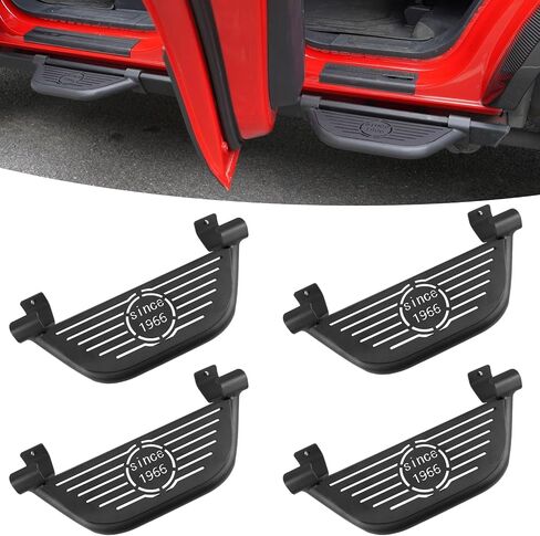 زوج من الخطوات الجانبية المتوافقة مع 21-24 Ford Bronco 4 Door (Bronco مع Factory Rock Rails)، ملحقات Ford Bronco EZ-Steps in Saudi Arabia