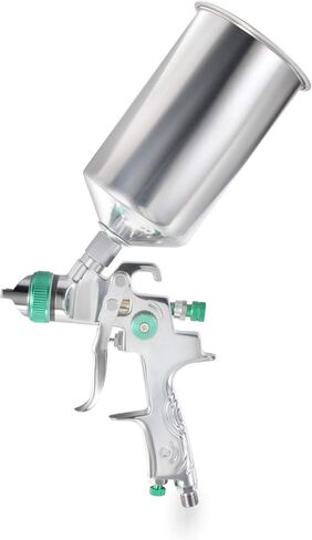 مسدس رش تغذية الجاذبية HVLP مقاس 2.5 مم مع منظم هواء، طلاء تمهيدي تلقائي، رقاقة معدنية in Kuwait