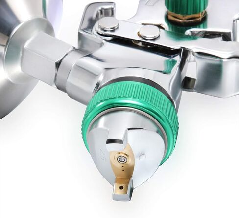 مسدس رش تغذية الجاذبية HVLP مقاس 2.5 مم مع منظم هواء، طلاء تمهيدي تلقائي، رقاقة معدنية in Kuwait