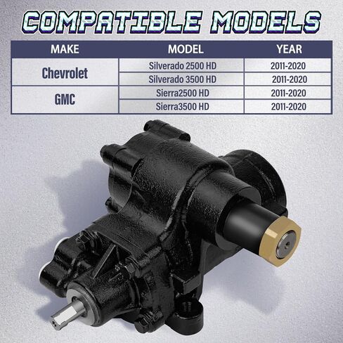 27-7675 Complete Power Steering Gear Box Gearbox Assembly Fit for Chevrolet Silverado 2500 HD / 3500 HD 2011-2020 | Fit for GMC Sierra 2500 HD/3500 HD 2011-2019, OE Number: 19256662 in Saudi Arabia