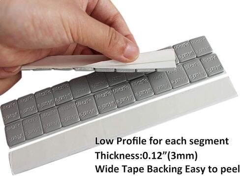 48 قطعة 1/4 أونصة، 0.25 أونصة أوزان العجلات المدعومة بمادة لاصقة سوداء (عبوة 12 أونصة) in Kuwait