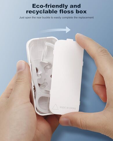 Portable Floss Dispenser with 48 Dental Picks - Dental Floss Picks for Teeth - Easy Grip Handle - Teeth flossers Picks - Dental Floss Sticks for Adults Travel - Floss Pick Holder in Kuwait