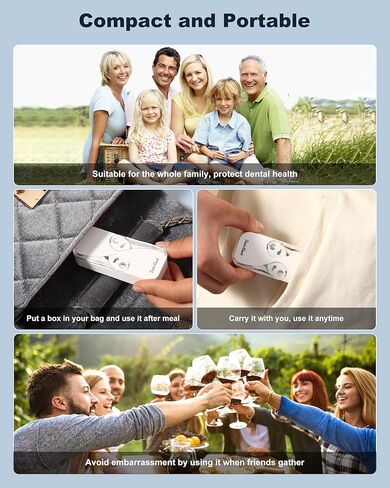 Portable Floss Dispenser with 48 Dental Picks - Dental Floss Picks for Teeth - Easy Grip Handle - Teeth flossers Picks - Dental Floss Sticks for Adults Travel - Floss Pick Holder in Kuwait