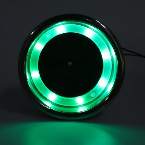 Akozon LED Cup Holder, 2Pcs Luminous Cup Holder Insert 8 LEDs LED Drink Holder with Draining Hole for Marine Boat Car (Green LED) in Saudi Arabia