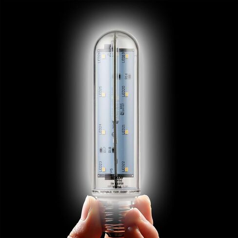 مصباح أنبوبي Tento Lighting T10 LED، لمبة إضاءة أنبوبية، قاعدة متوسطة E26، استبدال لمبة الإضاءة للثلاجة والفريزر تحت الصفر، لمبة إضاءة لحوض السمك، لمبة من النوع T، 60 وات - 70 وات، 5000 ك، أبيض بارد (عبوتان) in Kuwait