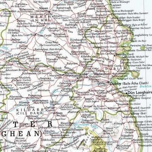 National Geographic: Ireland Classic Wall Map - 30 x 36 inches - Art Quality Print in Saudi Arabia