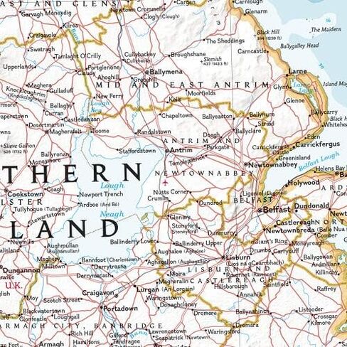 National Geographic: Ireland Classic Wall Map - 30 x 36 inches - Art Quality Print in Saudi Arabia