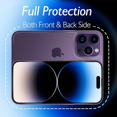 واقي شاشة خلفي لهاتف iPhone 14 Pro [عبوة من 3 قطع]، واقي زجاجي خلفي لهاتف iPhone 14 Pro واقي زجاجي خلفي لهاتف 14 Pro (6.1 بوصة) in Kuwait