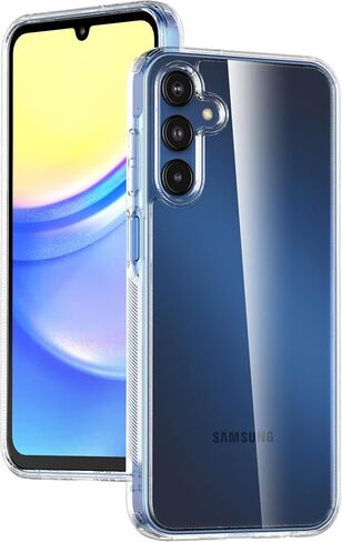 حافظة لهاتف Galaxy A15 5G، حافظة هاتف واقية مقاومة للصدمات من البولي كربونات + مادة TPU مع واقي شاشة من الزجاج المقوى لهاتف A15 2023 4G (شفاف، A15) in Saudi Arabia