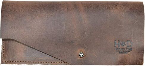 Hide & Drink, Folio Wallet, Holds Up to 10 Cards/Internal Pouch for Coins or SD Cards/Flat Bills/Travel/Case/Stylish/Vintage, Handmade :: Bourbon Brown in Saudi Arabia