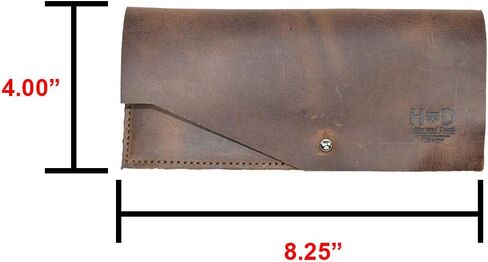 Hide & Drink, Folio Wallet, Holds Up to 10 Cards/Internal Pouch for Coins or SD Cards/Flat Bills/Travel/Case/Stylish/Vintage, Handmade :: Bourbon Brown in Saudi Arabia