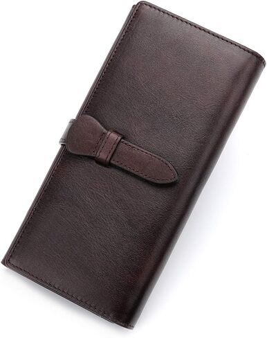 IVTG محفظة جلدية حقيقية المرأة محفظة طويلة مخلب خمر جلد البقر حامل بطاقة اليدوية المنظم in Kuwait