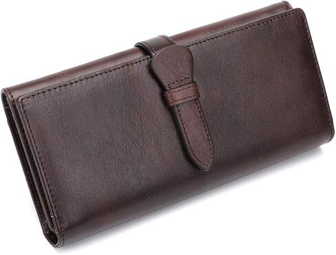 IVTG محفظة جلدية حقيقية المرأة محفظة طويلة مخلب خمر جلد البقر حامل بطاقة اليدوية المنظم in Kuwait